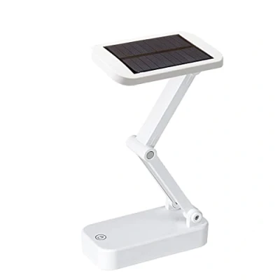 Imagen de DINOWIN Lámpara de Mesa Solar Recargable USB Plegable Portátil Luz lectura lámparas Mesita 24LED para interiores, iluminación mesa, noche