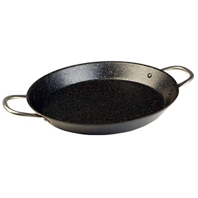 Imagen de WECOOK! Paellera Antiadherente de Inducción 46 cm Aluminio Prensado Revestimiento Ecológico Titanio QuanTanium Apta para Vitrocerámica, Gas, Eléctrica, Negro,