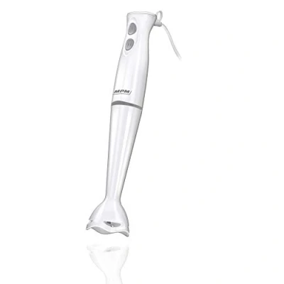 Imagen de MPM MBL 18 Batidora de Mano, Pie Desmontable, Cuchillas Acero Inoxidable, Libre BPA, 200 W, Blanco