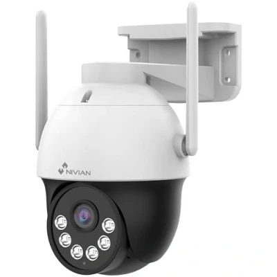 Imagen de NIVIAN Cámara de Seguridad WiFi 6 2K Super HD para Exterior Visión Nocturna Dual, Detección Inteligente con IA, Seguimiento Automático, Audio Bidireccional y Resistencia IP66. Kit CCTV