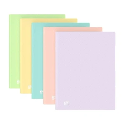 Imagen de Oxford Carpeta de presentación con 40 fundas, tamaño A4, opaco, colores pastel, 10 unidades