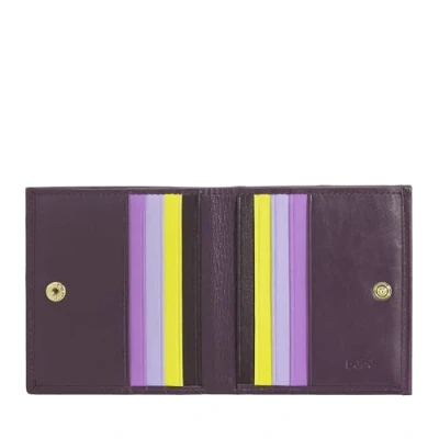 Imagen de DUDU Cartera de Piel RFID Multicolor Tarjetero y Monedero Deep Purple