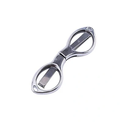 Imagen de TOPINCN Mini Llavero Plegable Multiusos Pesca Tijeras Acero Inoxidable Escalada Senderismo Uso(Sliver)