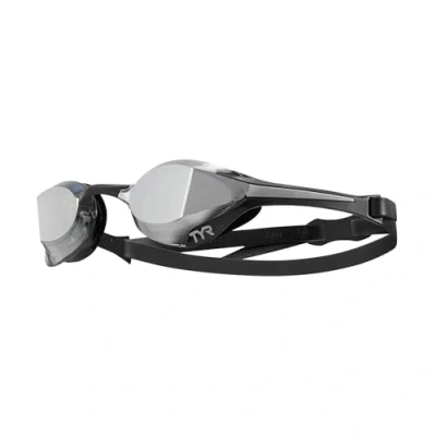 Imagen de TYR Goggle Tracer X Elite Racing Gafas espejadas, Unisex Adulto, Plateado/Negro/Plateado, Talla única