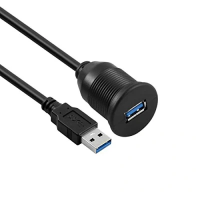 Imagen de Extensión de cable USB Panel Flush Mount 1 m 3,3 FT, 3.0, para coche, barco o motocicleta