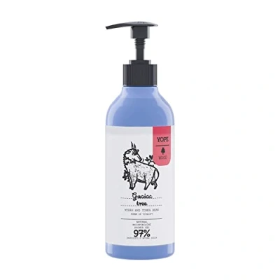 Imagen de YOPE Gel de Ducha Extracto Mirra Agua bambú Guaraná y yuzu Hidrantante Para pieles secas cansadas 97% Ingredientes naturales Vegan formula Guayaco Haba Tonka 400ml