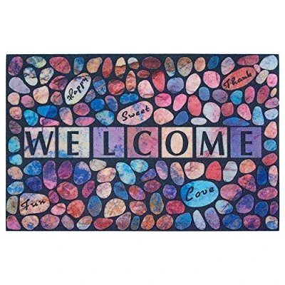 Imagen de HANSE Home Welcome 6 Felpudo con diseño 3D Suelo de PVC Antideslizante, para Puerta Entrada, Interiores y Exteriores, Varios diseños 45 x 70 cm