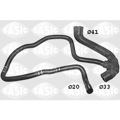 Imagen de SASIC SWH6719 Manguitos de Radiador a la izquierda abajo OPEL: Corsa C Hatchback