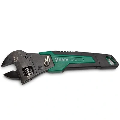 Imagen de SATA ST47403 Llave Ajustable de Trinquete 8&quot;La Escala Incorporada Mide Tamaños Métricos para Una Rápida Identificación Los Sujetadores
