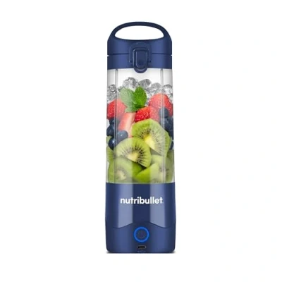 Imagen de Batidora de Vaso Nutribullet Portable NBP003NBL, personal, portátil 0.475 l, Asa transportable, Carga USB C, 2000 mAh, Azul