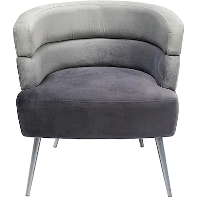 Imagen de Kare Design sillón Sandwich gris, sillón, de cóctel, aspecto terciopelo, dormitorio, relax, salón, silla, sofá 71x65x64 cm