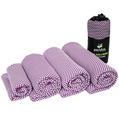 Imagen de pandoo Toalla de Viaje Microfibra Fibras Ecológicas Nylon y Bambú Manta Baño Secado Rápido Absorbente Antibacteriana Deporte, Viaje, Natación, Ducha Playa Estuche 80x40 cm