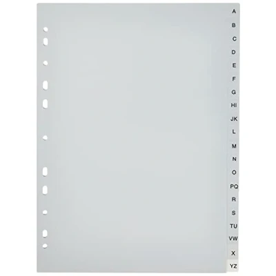 Imagen de Esselte Abecedarios de plástico, PP, Tamaño A4, Gama ECO, Gris, 47140