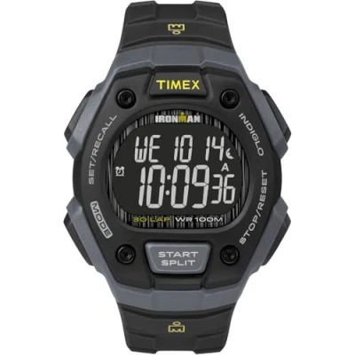 Imagen de Orologio TIMEX IRONMAN Classic 30 38 mm Cassa grigia e nera con display negativo cinturino in resina TW5M18700