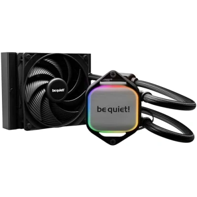 Imagen de be quiet! Pure Loop 2 120 mm refrigerador con agua, alto rendimiento de refrigeración, bomba PWM doblemente desacoplada, iluminación ARGB, tubos flexibles, botella refrigerante incluida, BW016