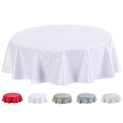 Imagen de Mantel de Hule, con Relieve, Redondo 155 cm Blanco