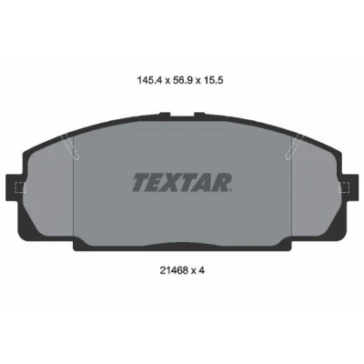 Imagen de TEXTAR 2146801 Juego de pastillas freno no preparado para indicador desgaste TOYOTA: HIACE 4 Bus, Kasten, 3 Kasten