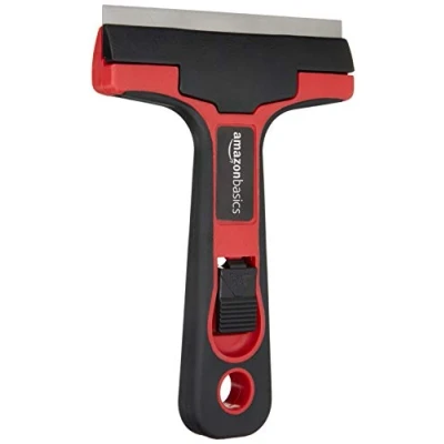 Imagen de Amazon Basics Raspador para azulejos y vidrio de 10.16 cm (4 pulgadas) con agarre suave