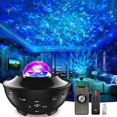 Imagen de Proyector Estrellas, Galaxia Estrellas Techo Adultos con Control Remoto, 10 Modos de Iluminación, Bluetooth Música, Temporizador, Lampara para Regalos, Decorativas, Fiesta Navidad