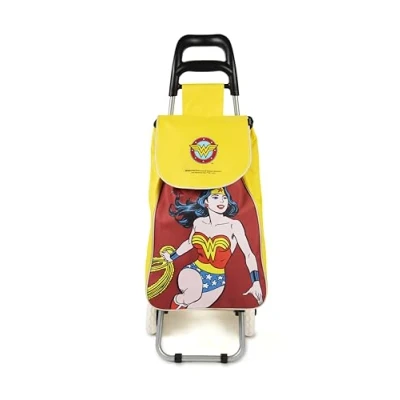 Imagen de Excelsa Superhéroes Carro de la Compra, Capacidad 38 l, Bolsa extraíble, Impermeable, Wonder Woman