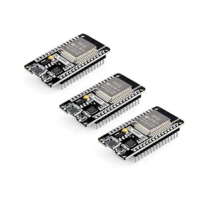Imagen de ELEGOO 3PCS Placa de Desarrollo Board ESP WROOM 32 Micro USB, WiFi+Bluetooth Doble Modo 2.4GHz con Microcontrolador Núcleo para Arduino IDE, Soporte Ap/STA/Ap+STA