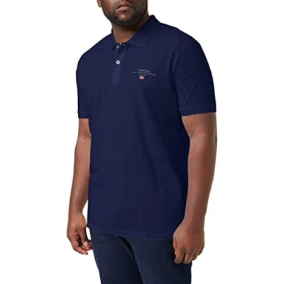 Imagen de NAPAPIJRI Elbas SS 4 Camisa de Polo, Azul Marino, XL para Hombre