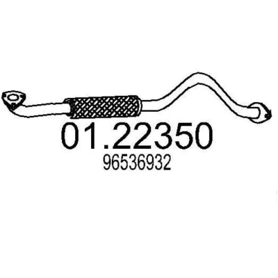 Imagen de MTS 01.22350 Tubo de escape 1000 delante para silenciador intermedio DAEWOO: Kalos Berlina, Hatchback