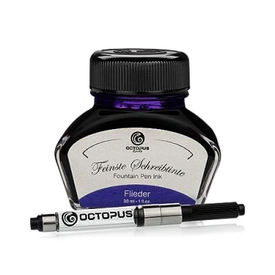 Imagen de Octopus Fluids Flieder tinta para escribir con convertidor incluido, pluma estilográfica, 30 ml Púrpura