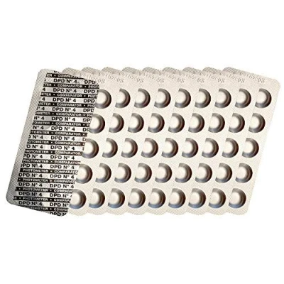 Imagen de harren24 Pastillas de prueba para fotómetros DPD 1 Cloro, DPD3, DPD4 Oxígeno Activo, Alcalinidad M, CYA, Rojo Fenol Valor en pH Comprobador agua piscina 50/100/250/500x (DPD4 / 100x)