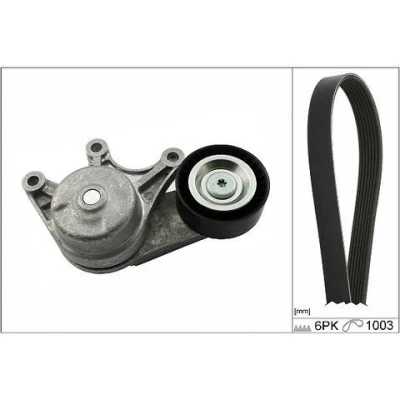 Imagen de INA 529 0483 10 Juego de correas trapeciales poli V Revisar/sustituir poleas libres del alternador BMW: 1 Hatchback, X1, 3 Berlina