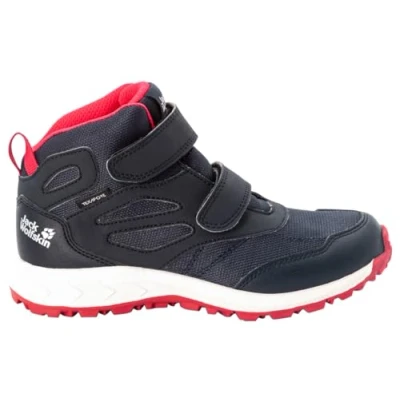 Imagen de Jack Wolfskin Woodland Texapore Mid Vc K, Zapatillas para Caminar, Azul Oscuro y Rosa, 36 EU
