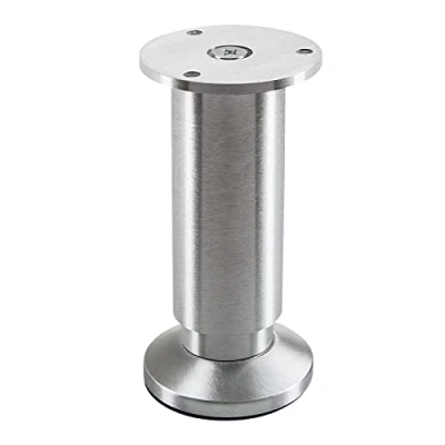 Imagen de SOTECH Pie de Mueble Terra Altura 120 mm Aluminio Cepillado Pedestal Regulable en hasta máx. 15 mm, Carga 250 kg