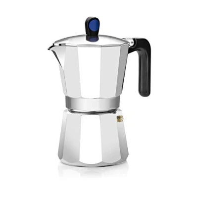 Imagen de Monix 5300045871 Induction Express Cafetera Italiana de inducción, Aluminio, Color Plata, 12 Tazas