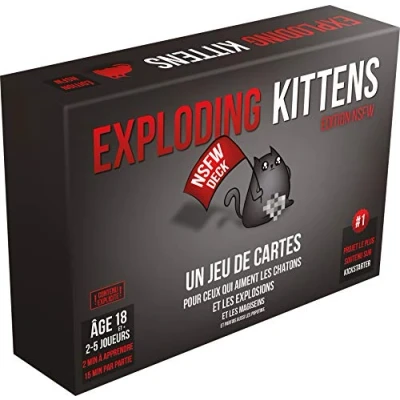 Imagen de NSFW de Exploding Kittens Juegos cartas para adultos, adolescentes y niños Una combinación entre un juego la ruleta rusa