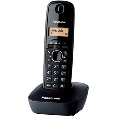 Imagen de Panasonic KX TG1611FRH Teléfono fijo inalámbrico DECT, color negro (importado) [versión importada]