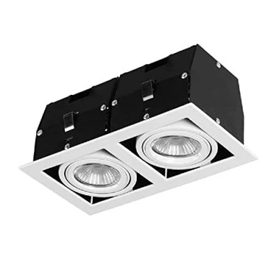 Imagen de FORLIGHT Downlight Ip23 Cardan Double Gu10/G5,3 100W Blanco
