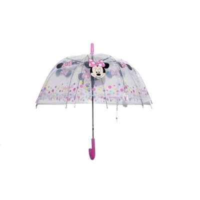 Imagen de eplusm MINNIE MOUSE NAIVE Paraguas Cúpula Manual, 8 Paneles, Varillas Metálicas, Cómodo y Versátil, Calidad Resistencia, 43 cm, Material Poliéster