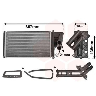 Imagen de VAN WEZEL 43006203 Radiador de Calefaccion con accesorios *** IR PLUS RENAULT: LAGUNA 1
