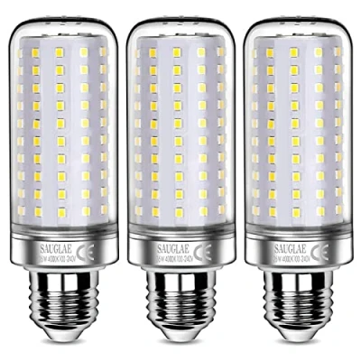 Imagen de SAUGLAE Bombillas LED de 26W, Incandescentes Equivalente 200W, Blanco Neutro 4000K, 3000 lm, Tornillo Edison E27, 3 Piezas