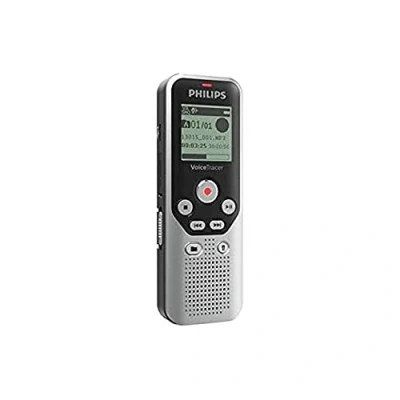 Imagen de Grabadora de voz Philips VoiceTracer DVT1250, 32 GB, MicroSD, Jack 3,5 mm, USB 2.0, PC, Plata