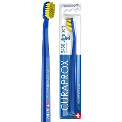 Imagen de Curaprox Cepillo dental CS 5460 Ultra Soft manual para adultos con cerdas CUREN Azul oscuro amarillo