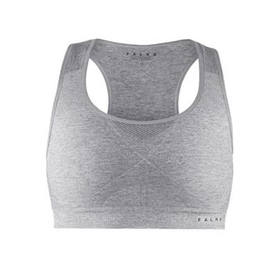 Imagen de FALKE Sujetador Deportivo sin Costuras Madison Melange Low Support Top con Tirantes Anchos, Fibra Funcional, 1 Pieza, Color Gris, Talla: XL