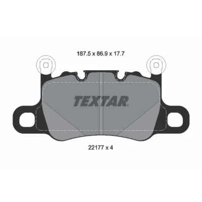 Imagen de TEXTAR 2217701 Juego de pastillas freno preparado para indicador desgaste con pesos equilibrio PORSCHE: 718 Cayman Coupé