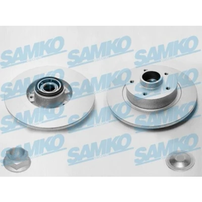Imagen de SAMKO R1049PRCA Disco de freno 274 11 5 macizo revestido con juego cojinetes rueda, anillo sensor ABS, caperuza accesorios