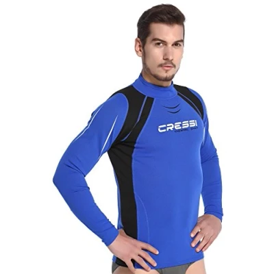 Imagen de Cressi Thermo Long SL Camiseta Corta y Manga Larga en Tejido elástico, Hombre, Azul, S/2 (48)