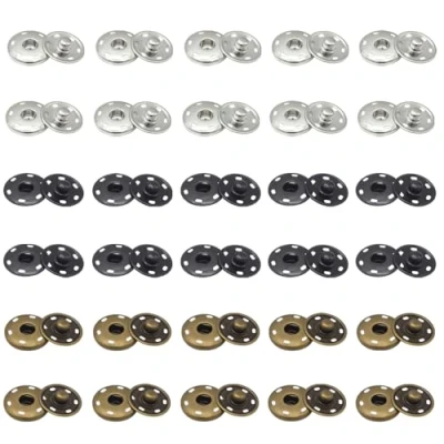 Imagen de TRKETK 30 Piezas Botones Metálicos a Presión Broches de Sujetadores Invisible para Coser Ropa Vaquera Pantalones Monedero Bolso Costura Manualidades DIY