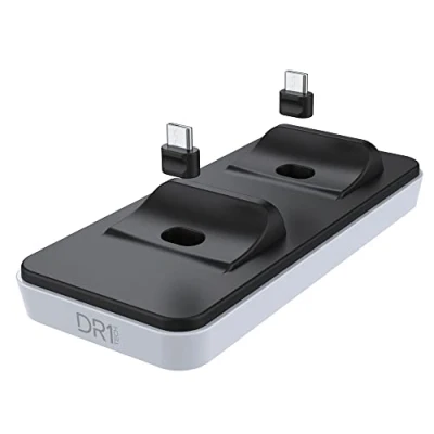 Imagen de DR1TECH GamePow Cargador Para Mando PS5 Dualsense Con Recarga Rápida Estación de Carga Doble Controlador Inalámbrico PS 5 Plug Removible [Amazon Exclusive]