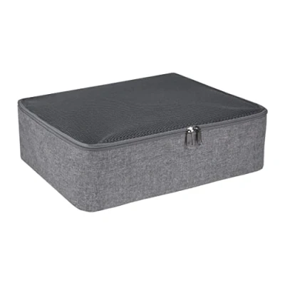 Imagen de Bigso Box of Sweden organizador de viaje con cremallera y asa accesorios para el equipaje Ligero neceser mediano poliéster gris