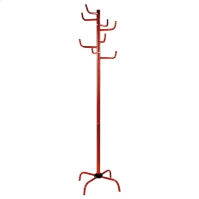 Imagen de WELL HOME Perchero tree metalico rojo con 8 perchas, 50x50x183 cm