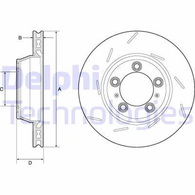 Imagen de DELPHI BG9164C Disco de freno 330 28 5 ventilado revestido altamente carbonizado sin cojinete rueda, anillo sensor ABS PORSCHE: Panamera